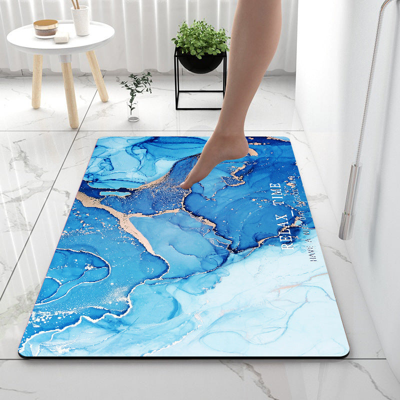 Home Gadget Anti-Slip Mat Super Absorbent Bathroom Floor Mat Diatom Mud Suitable for Kitchen Toilet